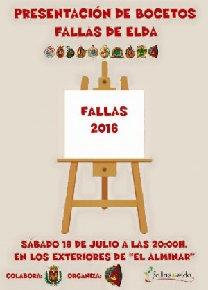 Presentación de bocetos, fallas de Elda 2016