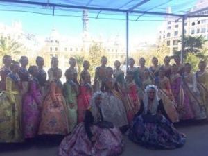 Las FF.MM. de Elda en la décima mascletá de las fallas de Valencia