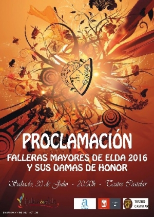 Proclamación FF.MM. Elda y sus damas de honor 2016