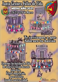 Decoración de balcones medio año fallero