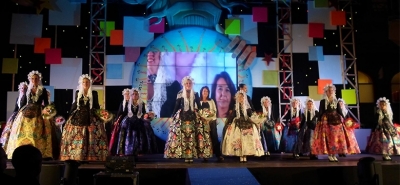 Elección Falleras Mayores de Elda 2014 y sus Damas de Honor &quot;Por Arte de Magia&quot;