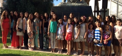 Convivencia Elección Falleras Mayores de Elda 2014 y sus Damas de Honor - Salida hacia la Capital del Turia &quot;Valencia&quot;